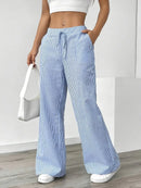 Alina - Elegant Striped Pant With Pockets