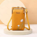 Women's Fashionable Embroidery Flower Phone Bag