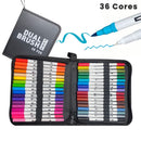 Canetas Dual Bit Ponta Pincel Acrílica e A Base d'água