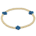 Signature Gold Pattern Cross and 3mm Beaded Bracelet