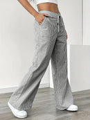 Alina - Elegant Striped Pant With Pockets