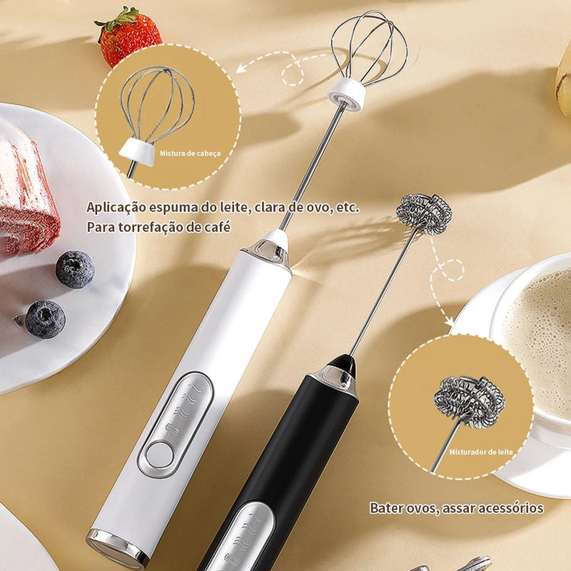 Electric Blender Mixer for Drinks Milk Coffee Portable
