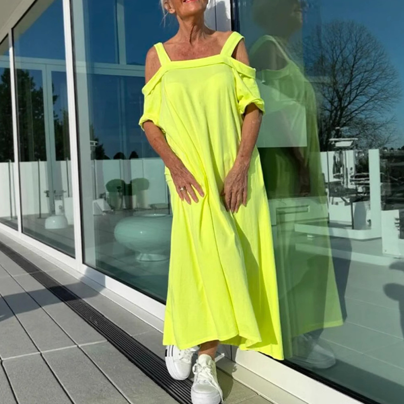🏖️ Summer Specials 💃 Women's Casual Long Off-Shoulder Dress