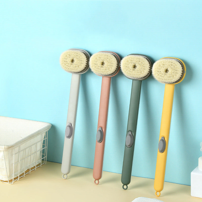 Bath Brush with Long Handle and Reservoir