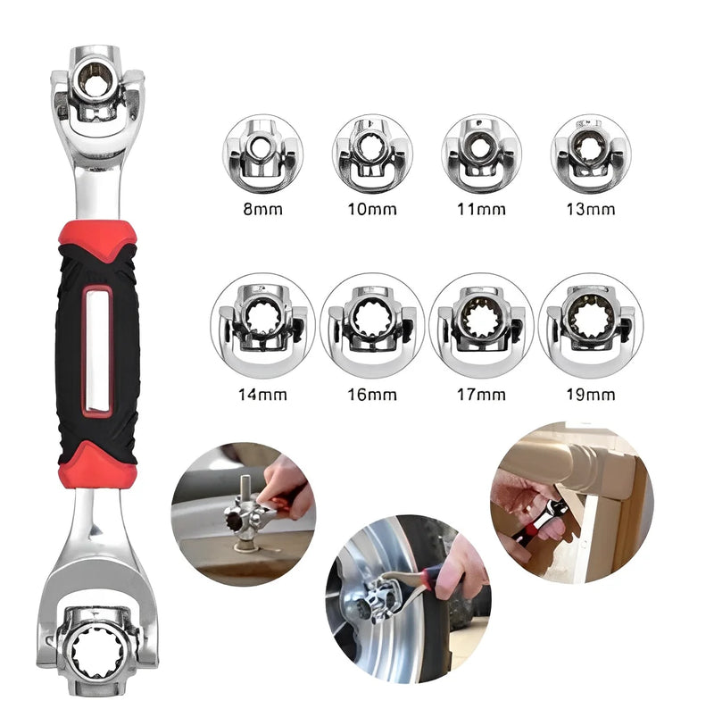 PowerTool Pro — 48 in 1 Universal Wrench with 360° Rotation!