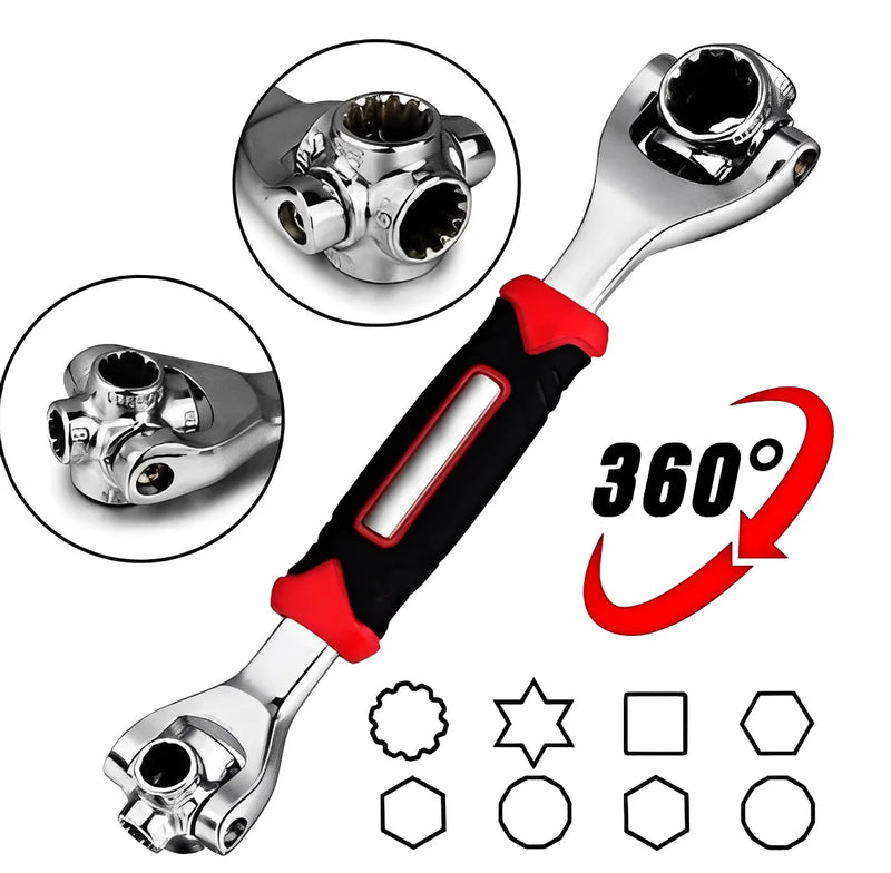 PowerTool Pro — 48 in 1 Universal Wrench with 360° Rotation!