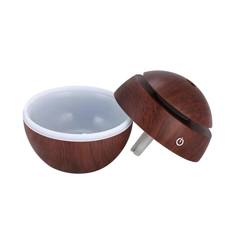 Umidificador e Difusor EcoAroma WoodGlow- Ar Fresco o Dia Todo!