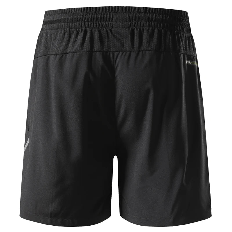 Men's Sports Shorts with Reflective Strip and Pockets