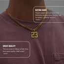 Number Pendant Necklace - Gold