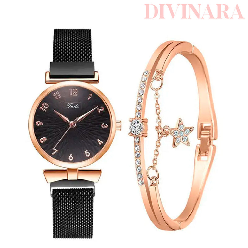Relógio de Luxo Com Pulseira Feminino