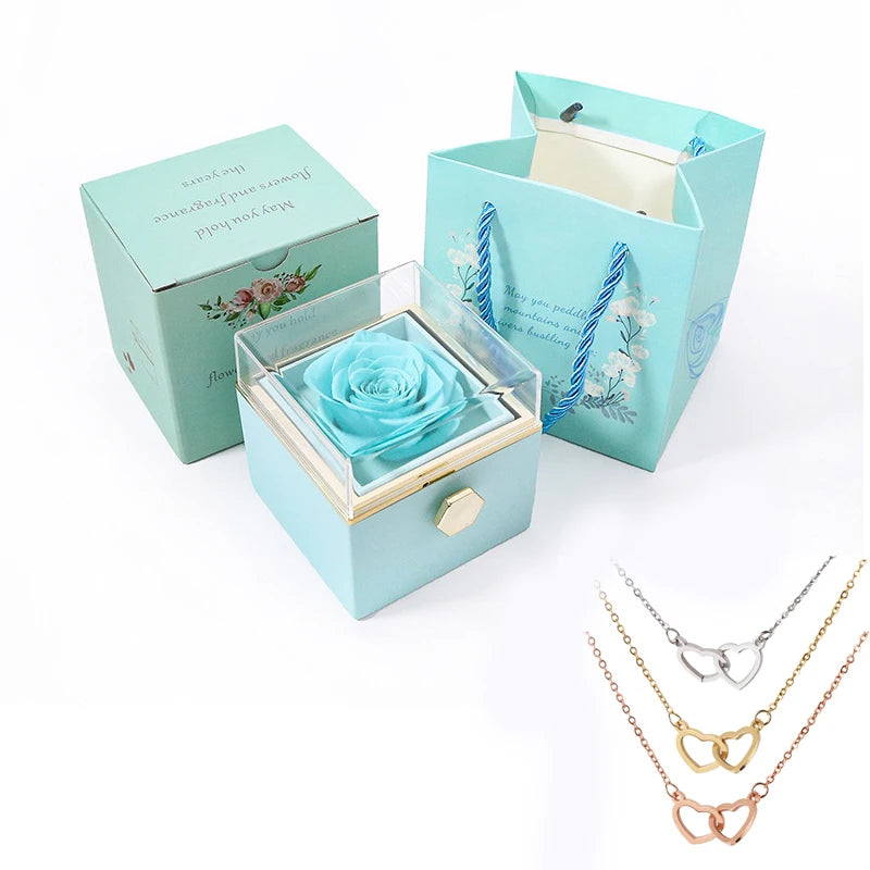 EternalLove — Necklace with Rotating Rose Box to Gift to Someone You Love!