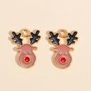 Esmalte Árvore De Natal Charme, Papai Noel, Homem De Gingerbread, Brincos De Natal, Colar Pingente, Fazer Jóias, Artesanato De Metal, 10Pcs