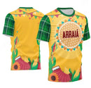 Camisa juvenil masculina e feminina de fibra de poliéster impressa em 3D Arte Vetor Camisa Festa Junina Mod-6 tops casuais com camisetas com gola redonda.