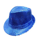 Masculino feminino jazz chapéu lantejoulas festa carnaval chapéu palco dança desempenho crianças adultos hip hop boné disco glitter traje unisex chapéus