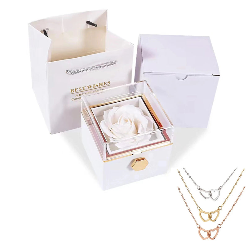 EternalLove — Necklace with Rotating Rose Box to Gift to Someone You Love!