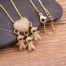 MomLove Pro — Colar de Mãe com Filhos em Cristal Zircônia!