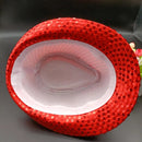 Masculino feminino jazz chapéu lantejoulas festa carnaval chapéu palco dança desempenho crianças adultos hip hop boné disco glitter traje unisex chapéus