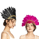 Pena pena bandana elegante artesanal vibrante acessório de cabelo atraente masquerade headpiece para masquerade