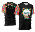 Camisa juvenil masculina e feminina de fibra de poliéster impressa em 3D Arte Vetor Camisa Festa Junina Mod-6 tops casuais com camisetas com gola redonda.