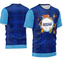 Camisa juvenil masculina e feminina de fibra de poliéster impressa em 3D Arte Vetor Camisa Festa Junina Mod-6 tops casuais com camisetas com gola redonda.