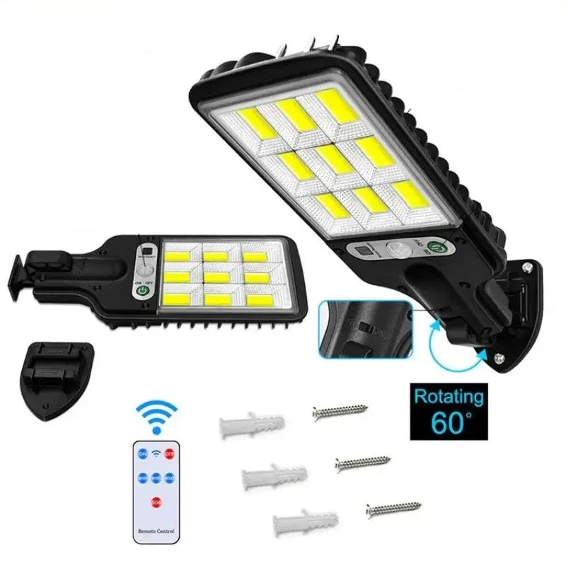 Kit de Reflector solar de 6000 Lúmenes con Sensor de Movimiento: Compra 1 y llévate 4
