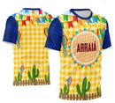 Camisa juvenil masculina e feminina de fibra de poliéster impressa em 3D Arte Vetor Camisa Festa Junina Mod-6 tops casuais com camisetas com gola redonda.