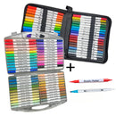 Canetas Dual Bit Ponta Pincel Acrílica e A Base d'água