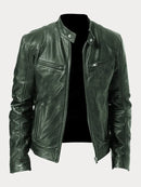 Victor™ Casual Leather Jacket: Timeless Design and Comfort