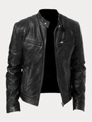 Victor™ Casual Leather Jacket: Timeless Design and Comfort