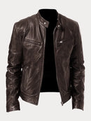 Victor™ Casual Leather Jacket: Timeless Design and Comfort