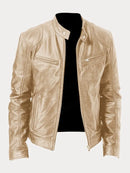 Victor™ Casual Leather Jacket: Timeless Design and Comfort