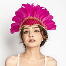 Pena pena bandana elegante artesanal vibrante acessório de cabelo atraente masquerade headpiece para masquerade