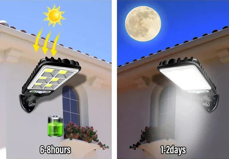 Kit de Reflector solar de 6000 Lúmenes con Sensor de Movimiento: Compra 1 y llévate 4