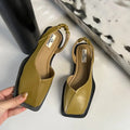 Celine Square-Toe Slingbacks