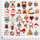 Esmalte Árvore De Natal Charme, Papai Noel, Homem De Gingerbread, Brincos De Natal, Colar Pingente, Fazer Jóias, Artesanato De Metal, 10Pcs