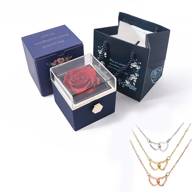EternalLove — Necklace with Rotating Rose Box to Gift to Someone You Love!