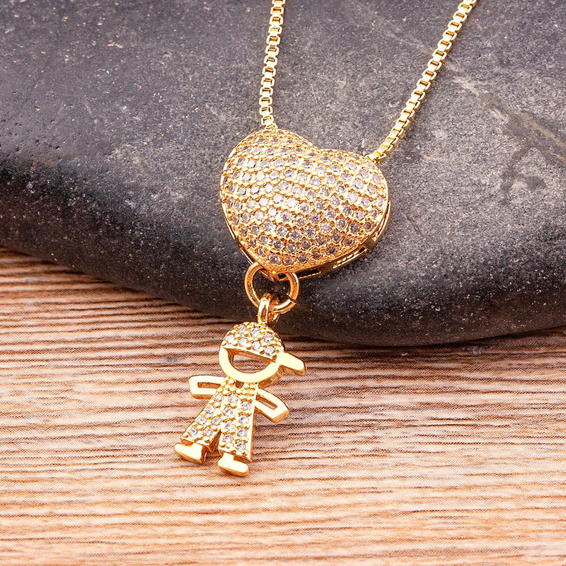 MomLove Pro — Colar de Mãe com Filhos em Cristal Zircônia!