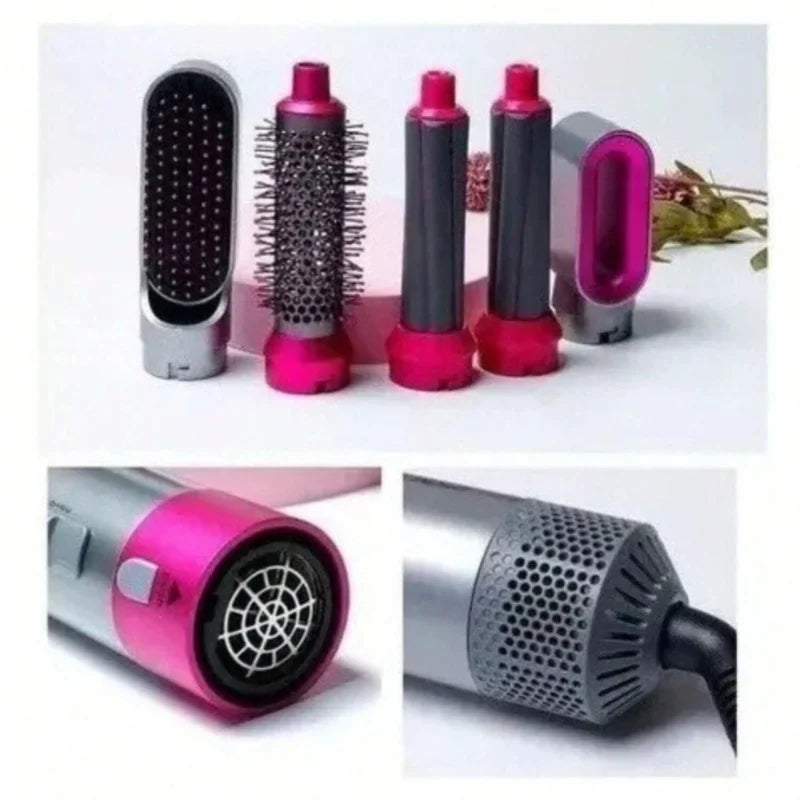 Escova Modeladora 5 em 1 – LumiHair Styler - Seu cabelo Liso ou Cacheado em Segundos