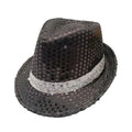 Masculino feminino jazz chapéu lantejoulas festa carnaval chapéu palco dança desempenho crianças adultos hip hop boné disco glitter traje unisex chapéus