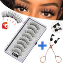 3D Magnetic Eyelashes with Curler and 5 Pairs Natural