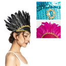 Pena pena bandana elegante artesanal vibrante acessório de cabelo atraente masquerade headpiece para masquerade