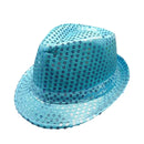 Masculino feminino jazz chapéu lantejoulas festa carnaval chapéu palco dança desempenho crianças adultos hip hop boné disco glitter traje unisex chapéus