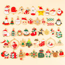 Esmalte Árvore De Natal Charme, Papai Noel, Homem De Gingerbread, Brincos De Natal, Colar Pingente, Fazer Jóias, Artesanato De Metal, 10Pcs