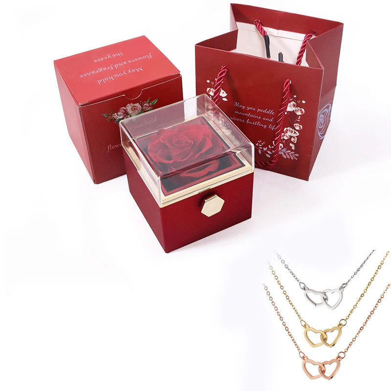 EternalLove — Necklace with Rotating Rose Box to Gift to Someone You Love!