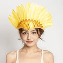 Pena pena bandana elegante artesanal vibrante acessório de cabelo atraente masquerade headpiece para masquerade