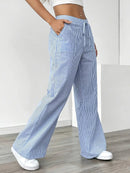 Alina - Elegant Striped Pant With Pockets