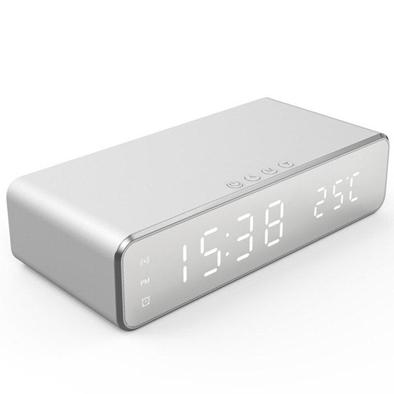 Induction charger with Alarm Clock, LED Digital Thermometer.