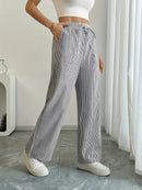 Alina - Elegant Striped Pant With Pockets