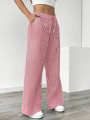 Alina - Elegant Striped Pant With Pockets