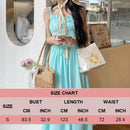 Vestido Dulce con Escote Cuadrado y Cintura Ajustada con Tirantes